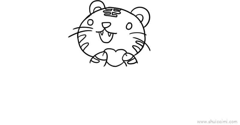 老虎儿童画怎么画 老虎简笔画图片大全