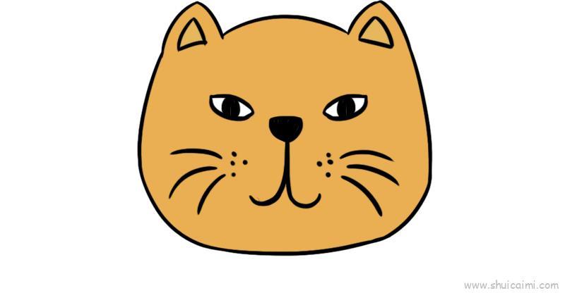 猫头儿童画怎么画 猫头简笔画简单