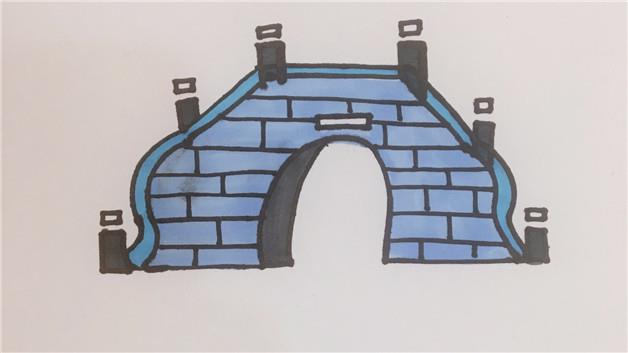 桥的简笔画怎么画 桥简笔画步骤