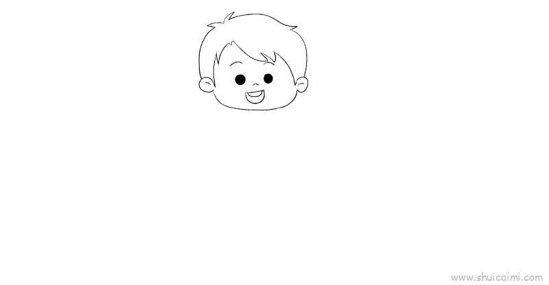 小男孩教程儿童画怎么画 小男孩教程简笔画好看