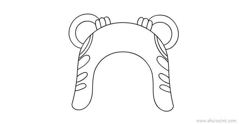 可爱的卡通虎头帽儿童画教程步骤
