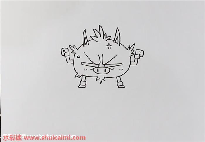 火爆猴怎么画 火爆猴简笔画简单好看