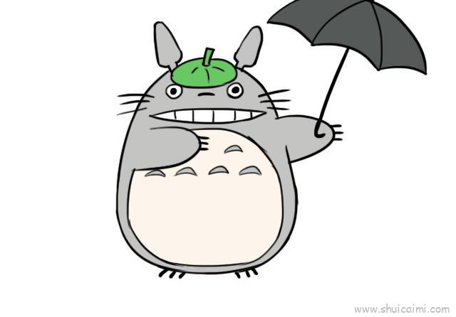 龙猫儿童画怎么画 龙猫简笔画步骤