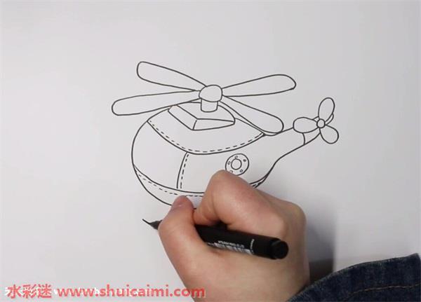 直升机怎么画 直升机简笔画画法