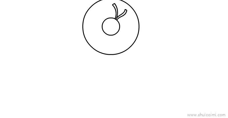 坐在泳圈上的女孩简笔画绘画教程