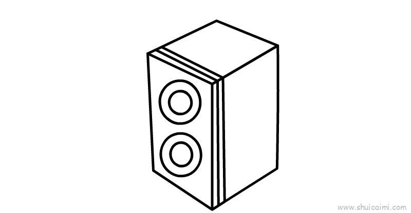 立体音箱儿童画怎么画 立体音箱简笔画简单