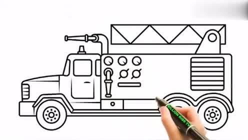 消防车简笔画 消防车简笔画图片大全