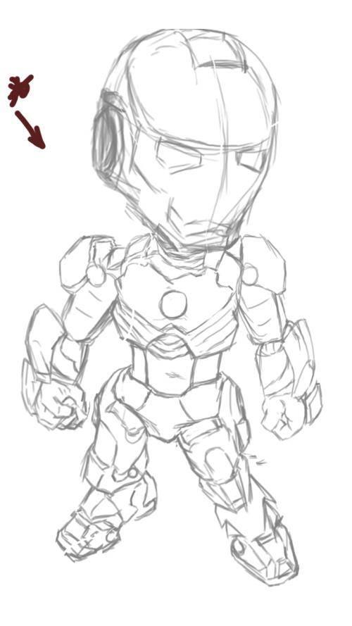 钢铁侠简笔画 钢铁侠简笔画儿童画