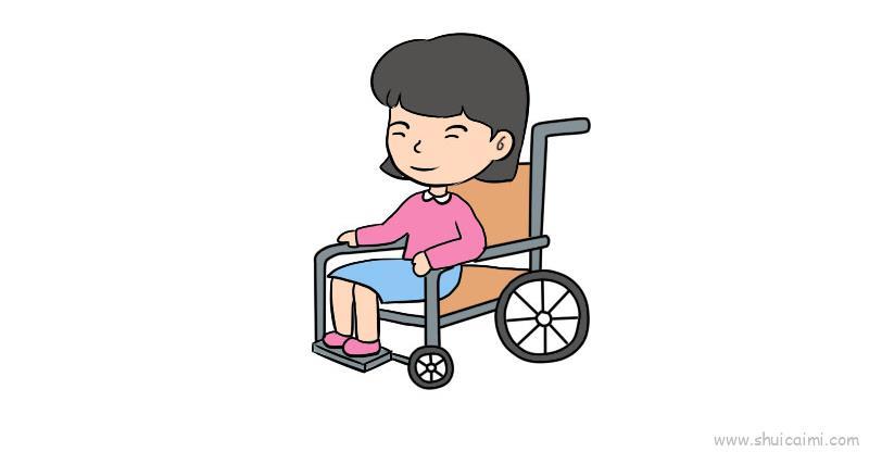 助残日残疾人儿童画怎么画 助残日残疾人简笔画顺序