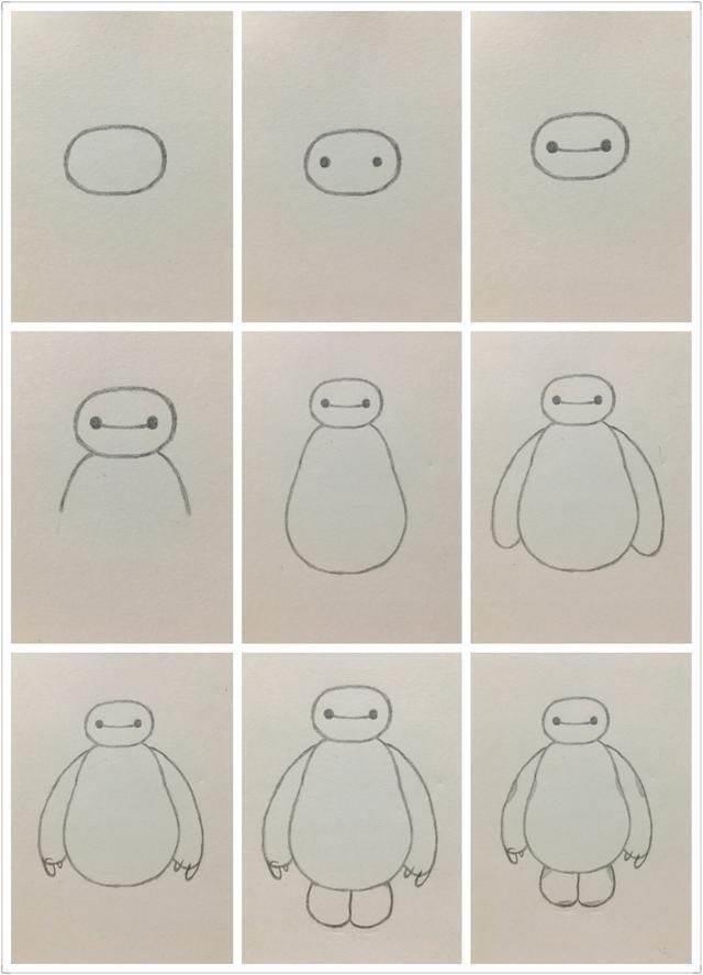 大白的简笔画 医护大白的简笔画