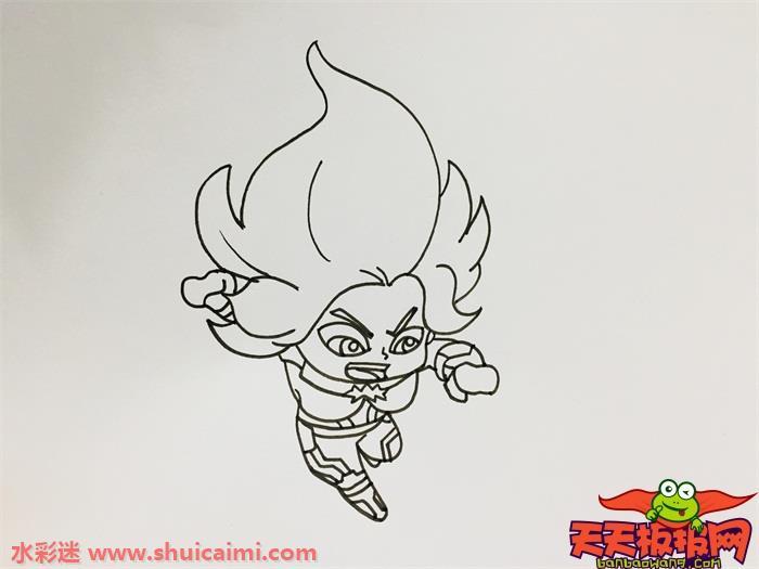 惊奇队长怎么画 惊奇队长简笔画彩色