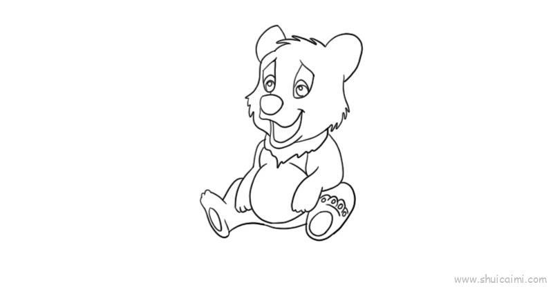 狗熊儿童画怎么画 狗熊简笔画简单