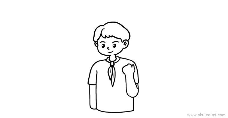 国家安全教育儿童画怎么画 国家安全教育简笔画步骤