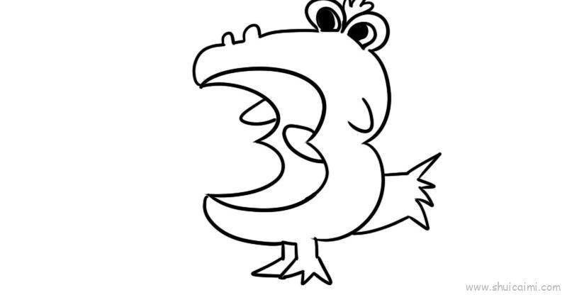 利用数字3画小鸟教程儿童画怎么画 利用数字3画小鸟教程简笔画步骤