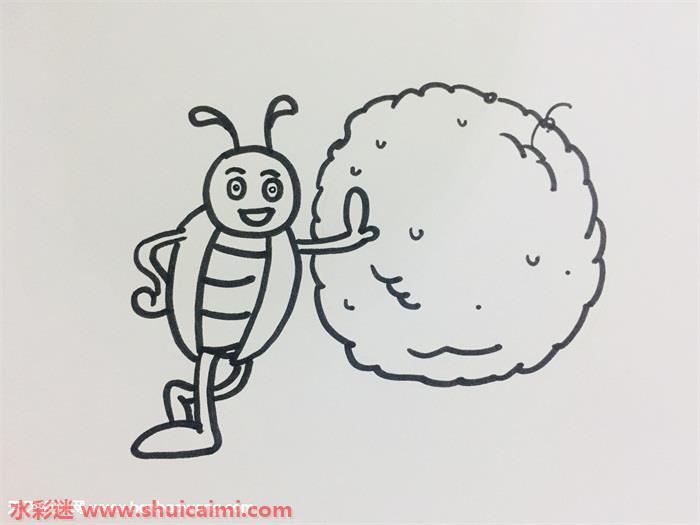 屎壳郎怎么画 屎壳郎简笔画简单又漂亮彩色