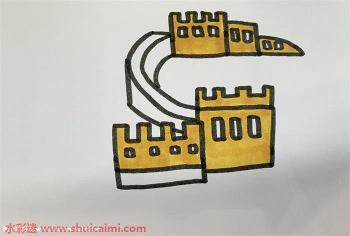 长城怎么画 长城简笔画简单易画彩色