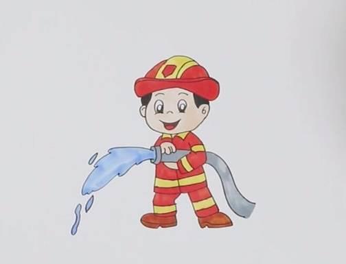 消防员简笔画 消防员简笔画儿童画