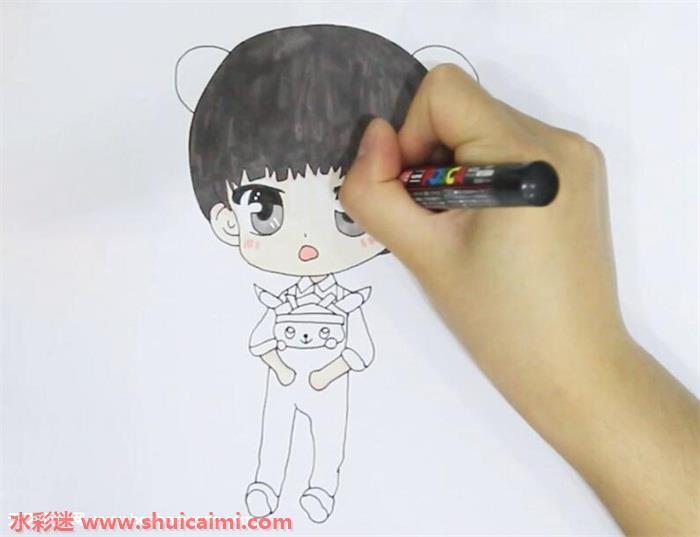 易烊千玺Q版怎么画 易烊千玺Q版简笔画漂亮彩色