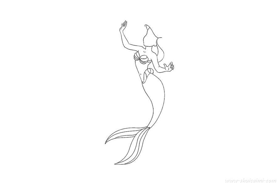 美人鱼怎么画 美人鱼简笔画图片带颜色