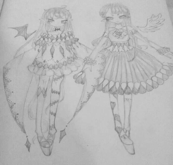 小天使和恶魔简笔画 小天使和恶魔简笔画怎么画