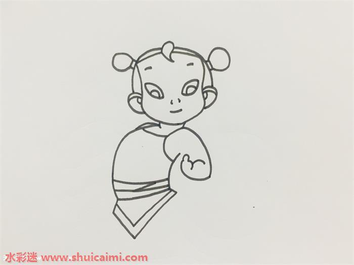 《哪吒传奇》小哪吒简笔画步骤,一步步教你怎么画