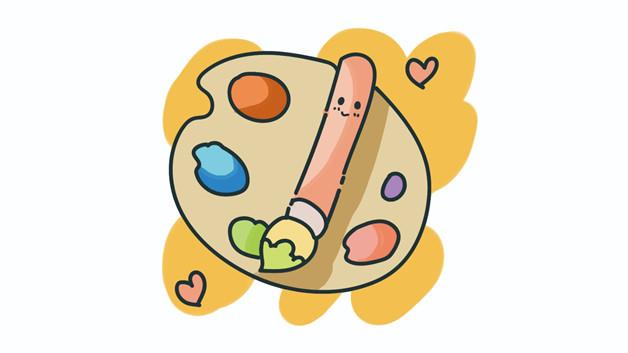 调色盘简笔画怎么画 调色盘简笔画图片