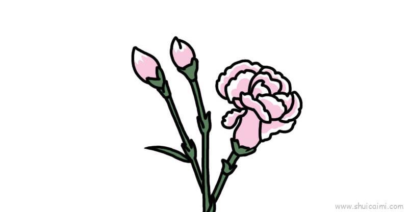 康乃馨儿童画怎么画 康乃馨简笔画画法