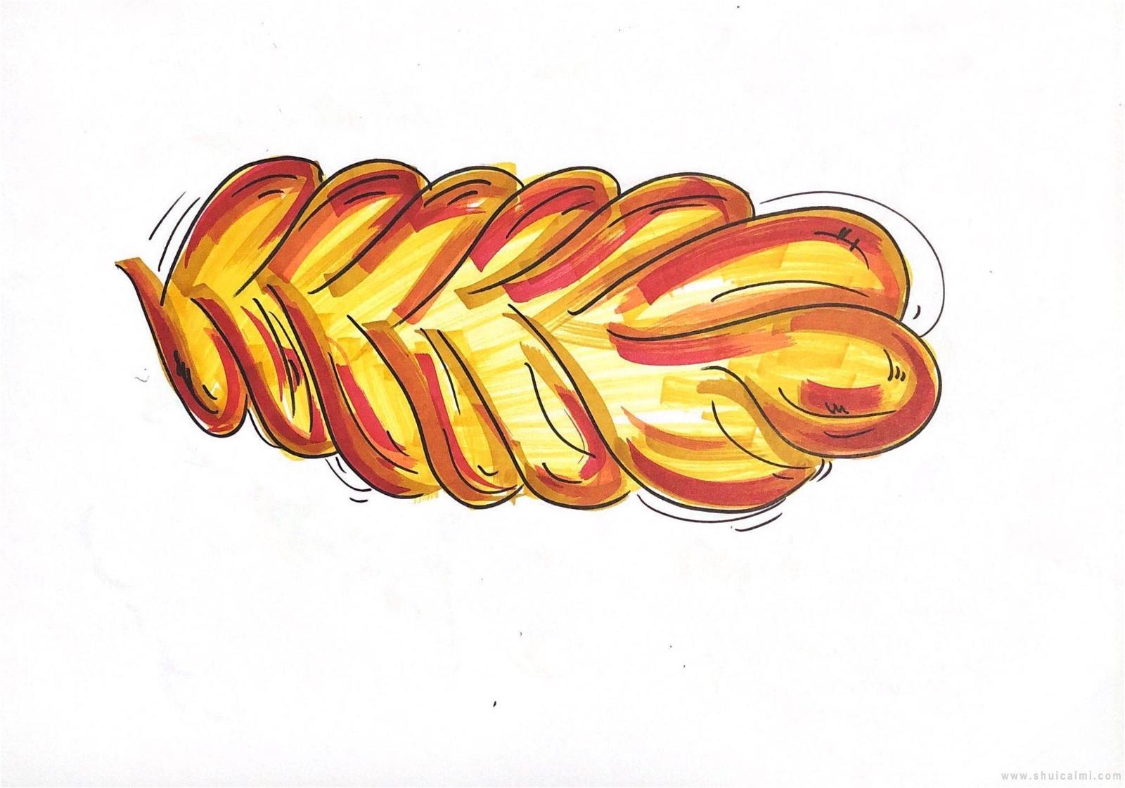 麻花简笔画怎么画 麻花简笔画步骤