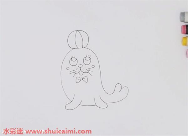 海狮怎么画 海狮简笔画漂亮卡通