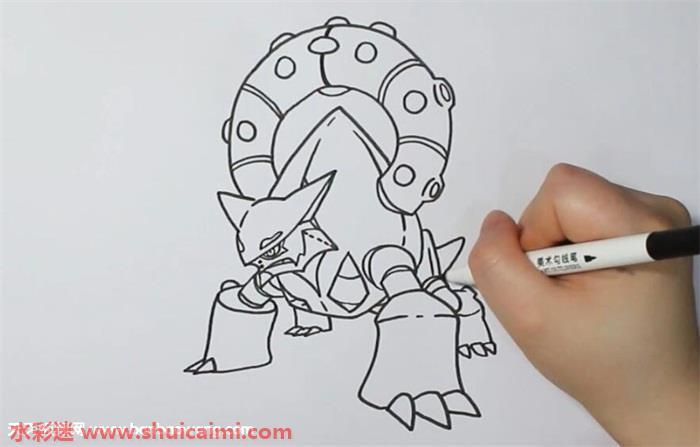 波尔凯尼恩怎么画 波尔凯尼恩简笔画步骤