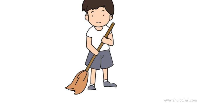 打扫卫生教程儿童画怎么画 打扫卫生教程简笔画图片大全