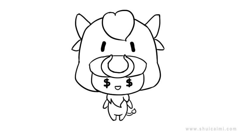 十二星座q版萌图金牛座简笔画怎么画 十二星座q版萌图金牛座简笔画简单