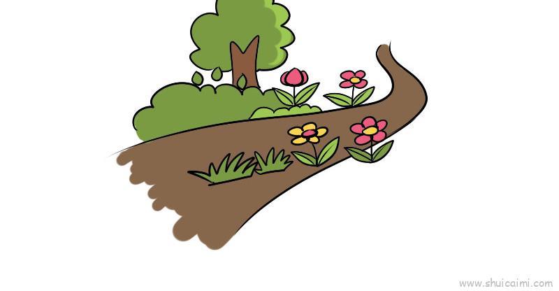 开满鲜花儿童画怎么画 开满鲜花简笔画好看