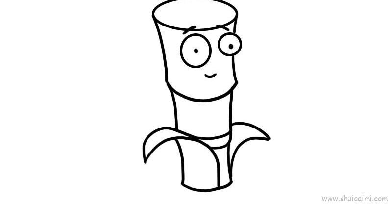 甘蔗儿童画怎么画 甘蔗简笔画好看