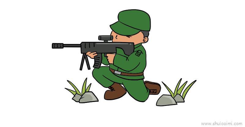 特警儿童画怎么画 特警简笔画图片