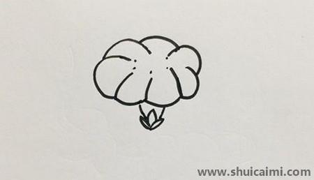 简单的牵牛花简笔画绘画上色教程