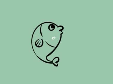 锦鲤简笔画 锦鲤简笔画带颜色