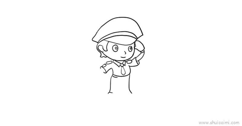 警察儿童画怎么画 警察简笔画画法