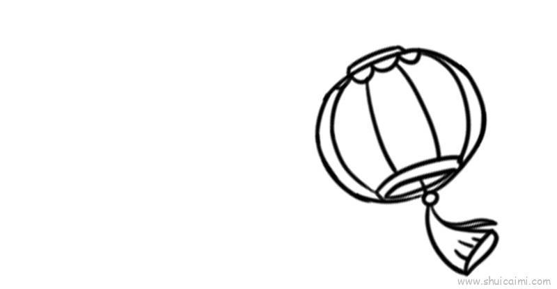 新年一串灯笼儿童画怎么画 新年一串灯笼简笔画图片大全