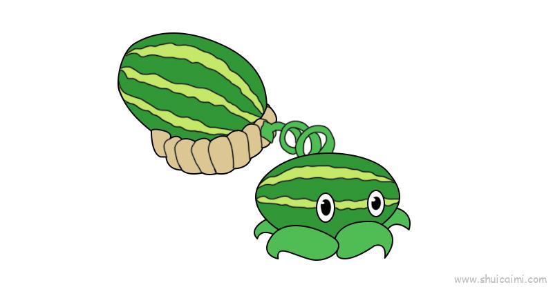西瓜投手儿童画怎么画 西瓜投手简笔画简单
