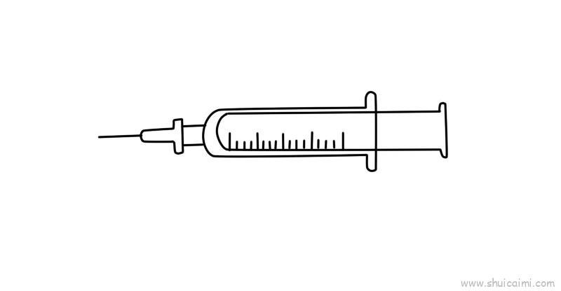 打针筒儿童画怎么画 打针筒简笔画画法