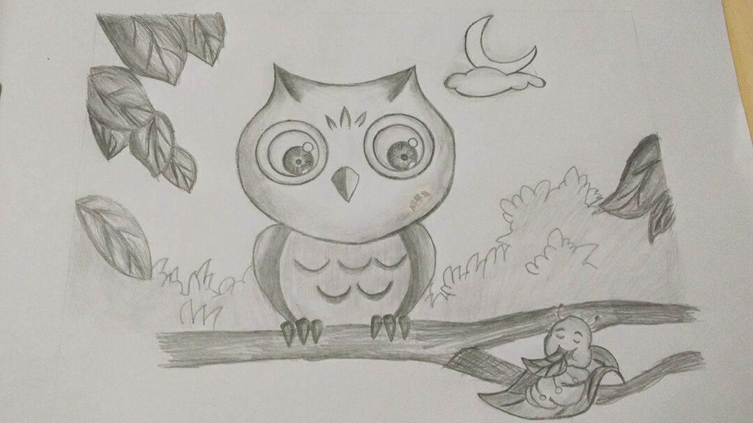 猫头鹰和老鼠简笔画 猫头鹰和老鼠简笔画图片大全