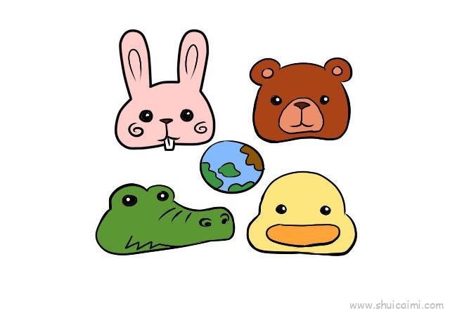 动物世界儿童画怎么画 动物世界简笔画顺序