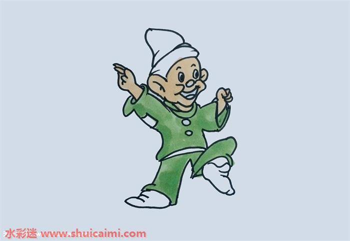 小矮人怎么画 创意小矮人简笔画步骤图