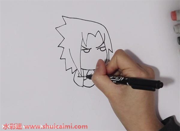 佐助怎么画 佐助简笔画彩色