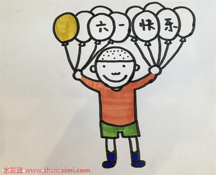 迎六一怎么画 迎六一简笔画画法