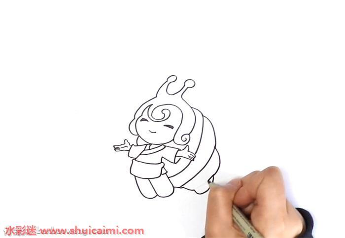 田螺姑娘怎么画 田螺姑娘简笔画彩色