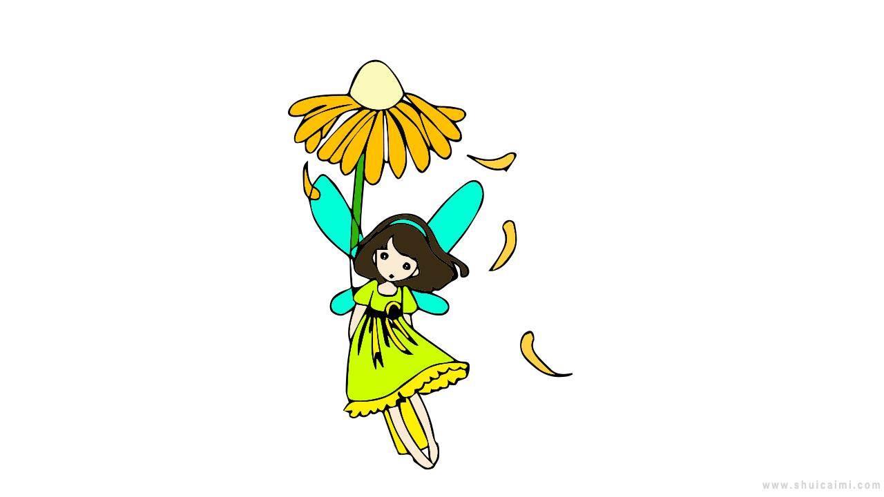 花仙子怎么画简单又漂亮 画一个少女公主