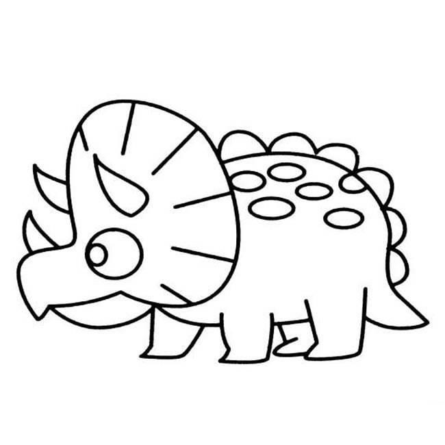 三角龙简笔画 三角龙简笔画儿童画