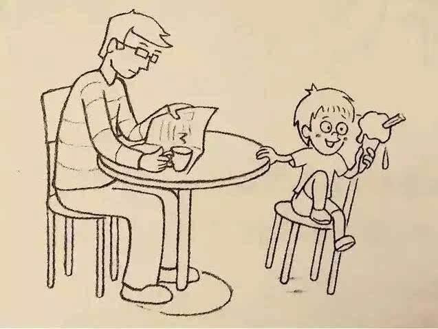 父亲简笔画 父亲简笔画图片大全